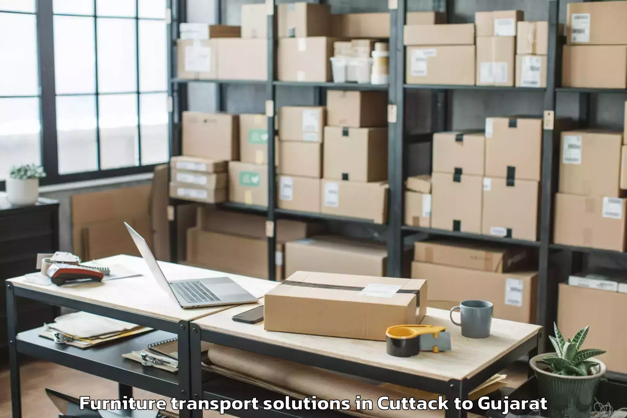 Comprehensive Cuttack to Visnagar Furniture Transport Solutions